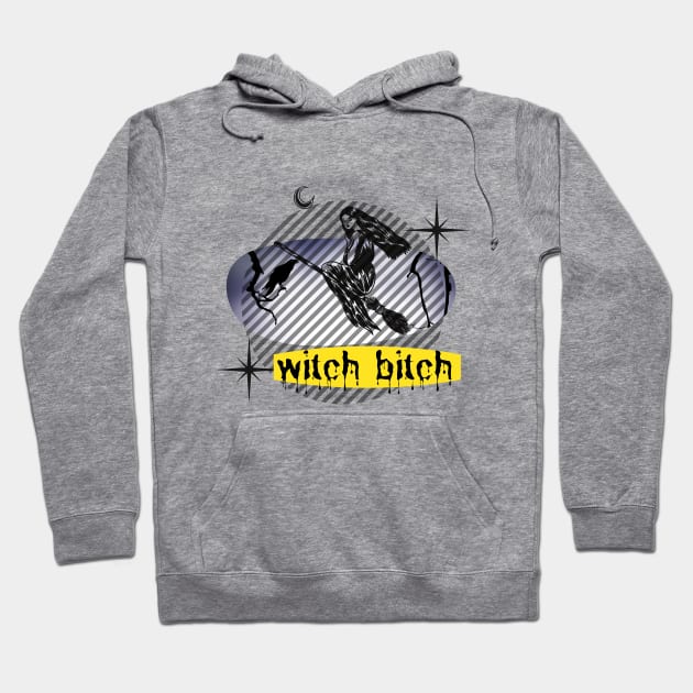 Witch HALLOWEEN - Scary Night - Crow Hoodie by O.M design